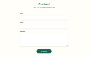 Site Sophie Bluel - Formulaire de contact Site Sophie Bluel - Formulaire de contact