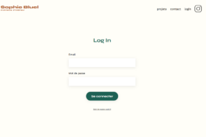 Site Sophie Bluel - Page de connexion sécurisée Site Sophie Bluel - Page de connexion sécurisée