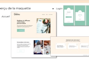 Site Menu Maker - Aperçu de la maquette (pages Accueil et login) Site Menu Maker - Aperçu de la maquette (pages Accueil et login)